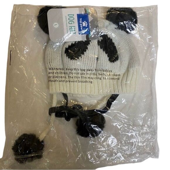 Top Paw NWT Black/White Large Panda Hat - Picture 1 of 3